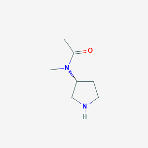 molecular formula C7H14N2O B1391349 N-甲基-N-[(3R)-吡咯烷-3-基]乙酰胺 CAS No. 550370-81-5