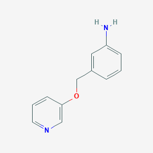 molecular formula C12H12N2O B1391354 3-[(3-Pyridinyloxy)methyl]aniline CAS No. 642084-90-0