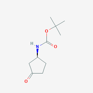 molecular formula C10H17NO3 B1391356 (S)-叔丁基 3-氧代环戊基氨基甲酸酯 CAS No. 167298-40-0