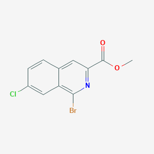 molecular formula C11H7BrClNO2 B13913642 Methyl 1-bromo-7-chloroisoquinoline-3-carboxylate 