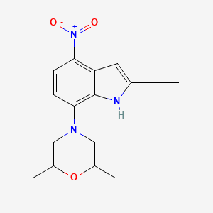 molecular formula C18H25N3O3 B1391365 2-Tert-butyl-7-(2,6-dimethylmorpholin-4-YL)-4-nitroindole CAS No. 1020722-20-6