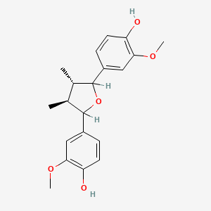 molecular formula C20H24O5 B13913741 Phenol, 4,4'-((2R,3S,4S,5S)-tetrahydro-3,4-dimethyl-2,5-furandiyl)bis(2-methoxy- CAS No. 83198-63-4