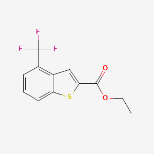 molecular formula C12H9F3O2S B1391377 Ethyl 4-(Trifluoromethyl)-1-benzothiophene-2-carboxylate CAS No. 1209178-96-0