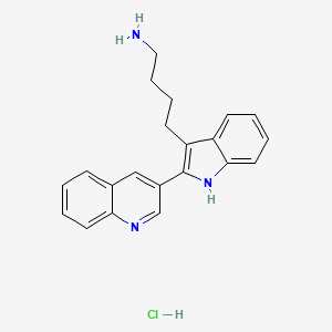 molecular formula C21H22ClN3 B1391382 4-(2-Quinolin-3-YL-1H-indol-3-YL)-butylamine monohydrochloride CAS No. 1186194-41-1