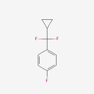 molecular formula C10H9F3 B1391384 1-(Cyclopropyldifluoromethyl)-4-fluorobenzene CAS No. 1204295-86-2