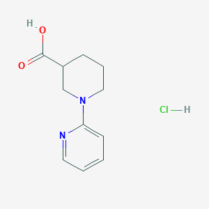 molecular formula C11H15ClN2O2 B1391385 1-(Pyridin-2-yl)piperidine-3-carboxylic acid hydrochloride CAS No. 1193388-73-6