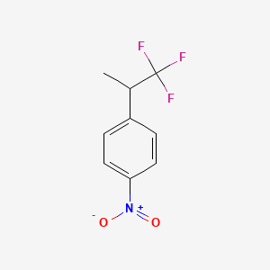 molecular formula C9H8F3NO2 B1391390 1-Nitro-4-(2,2,2-trifluoro-1-methyl-ethyl)benzene CAS No. 1221272-94-1