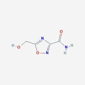 molecular formula C4H5N3O3 B1391392 5-(Hydroxymethyl)-1,2,4-oxadiazole-3-carboxamide CAS No. 1185320-27-7