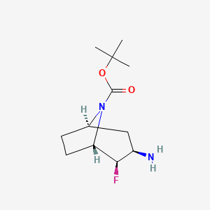 molecular formula C12H21FN2O2 B13913925 tert-Butyl (1S,2R,3R,5R)-3-amino-2-fluoro-8-azabicyclo[3.2.1]octane-8-carboxylate 