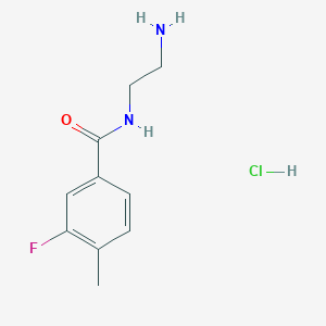 molecular formula C10H14ClFN2O B1391397 N-(2-氨基乙基)-3-氟-4-甲基苯甲酰胺盐酸盐 CAS No. 1209763-26-7