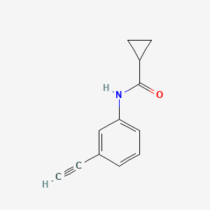 molecular formula C12H11NO B1391398 N-(3-乙炔基苯基)环丙烷甲酰胺 CAS No. 950154-52-6