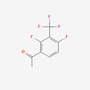 molecular formula C9H5F5O B1391400 1-(2,4-二氟-3-(三氟甲基)苯基)乙酮 CAS No. 1202679-46-6