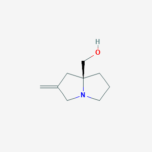 molecular formula C9H15NO B13914007 [(8S)-6-methylene-2,3,5,7-tetrahydro-1H-pyrrolizin-8-yl]methanol 
