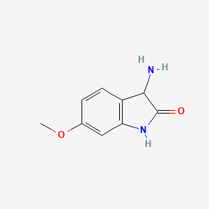 molecular formula C9H10N2O2 B1391403 3-Amino-6-methoxy-1,3-dihydro-2H-indol-2-one CAS No. 1105682-79-8