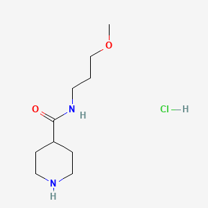 molecular formula C10H21ClN2O2 B1391404 N-(3-甲氧基丙基)哌啶-4-甲酰胺盐酸盐 CAS No. 1193389-05-7