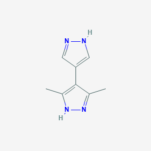 molecular formula C8H10N4 B13914045 3,5-Dimethyl-1H,1'H-4,4'-bipyrazole 