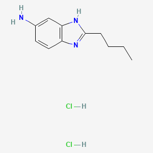 molecular formula C11H17Cl2N3 B1391405 2-butyl-1H-1,3-benzodiazol-5-amine dihydrochloride CAS No. 1197821-90-1