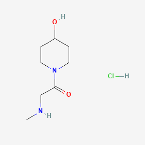 molecular formula C8H17ClN2O2 B1391406 1-(4-羟基-1-哌啶基)-2-(甲基氨基)-1-乙酮盐酸盐 CAS No. 1181868-02-9