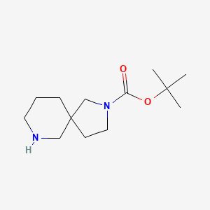 molecular formula C13H24N2O2 B1391409 叔丁基2,7-二氮杂螺[4.5]癸烷-2-羧酸酯 CAS No. 885268-42-8
