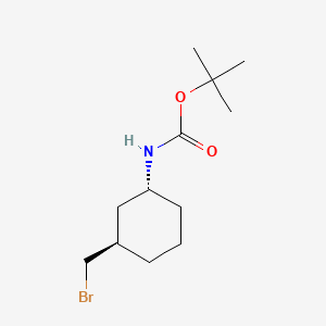 molecular formula C12H22BrNO2 B1391410 tert-Butyl trans-3-(bromomethyl)-cyclohexylcarbamate CAS No. 1212405-03-2