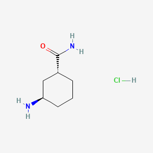 molecular formula C7H15ClN2O B1391411 trans-3-Aminocyclohexanecarboxamide hydrochloride CAS No. 920966-29-6