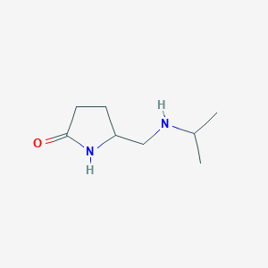 molecular formula C8H16N2O B1391413 5-((Isopropylamino)methyl)pyrrolidin-2-one CAS No. 1177316-08-3