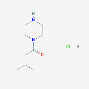 molecular formula C9H19ClN2O B1391415 3-Methyl-1-(piperazin-1-yl)butan-1-one hydrochloride CAS No. 1181458-07-0