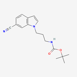molecular formula C17H21N3O2 B13914169 tert-Butyl (3-(6-cyano-1H-indol-1-yl)propyl)carbamate 