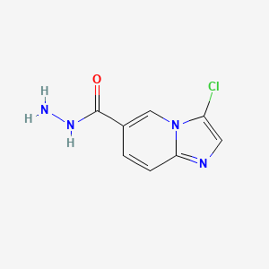 molecular formula C8H7ClN4O B1391418 3-Chloroimidazo[1,2-a]pyridine-6-carbohydrazide CAS No. 1211364-66-7