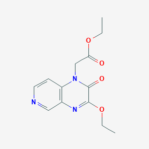 molecular formula C13H15N3O4 B1391420 Ethyl (3-ethoxy-2-oxopyrido[3,4-b]pyrazin-1(2H)-yl)acetate CAS No. 1031651-61-2