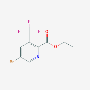 molecular formula C9H7BrF3NO2 B1391423 Ethyl 5-bromo-3-(trifluoromethyl)picolinate CAS No. 1214353-89-5