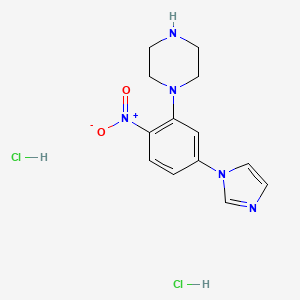 1-(5-(1H-Imidazol-1-yl)-2-nitrophenyl)-piperazine dihydrochloride