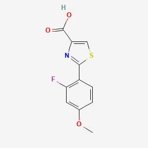 molecular formula C11H8FNO3S B1391428 2-(2-Fluoro-4-methoxyphenyl)-1,3-thiazole-4-carboxylic acid CAS No. 1047193-97-4
