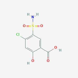 molecular formula C7H6ClNO5S B139143 4-Chloro-2-hydroxy-5-sulfamoylbenzoic acid CAS No. 14556-98-0