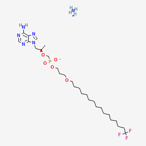 molecular formula C28H52F3N6O5P B13914339 Tenofovir-C3-O-C15-CF3 ammonium 