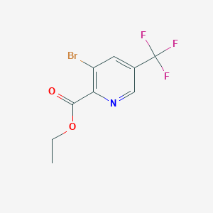 molecular formula C9H7BrF3NO2 B1391439 Ethyl 3-bromo-5-(trifluoromethyl)picolinate CAS No. 1048384-90-2