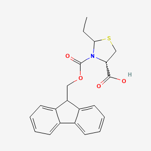 molecular formula C21H21NO4S B1391443 Fmoc-(4S,2RS)-2-ethylthiazolidine-4-carboxylicacid CAS No. 1217512-44-1