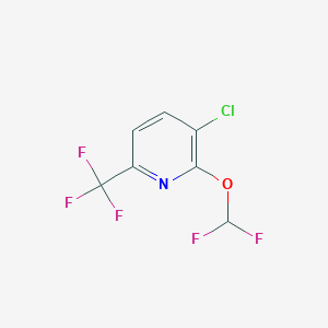 molecular formula C7H3ClF5NO B1391447 3-Chloro-2-(difluoromethoxy)-6-(trifluoromethyl)pyridine CAS No. 1214332-87-2