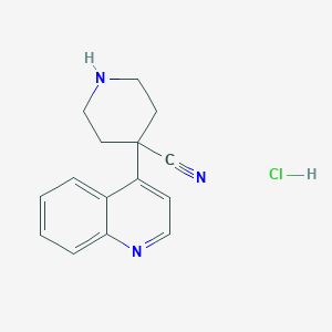 4-(Quinolin-4-YL)piperidine-4-carbonitrile hydrochloride