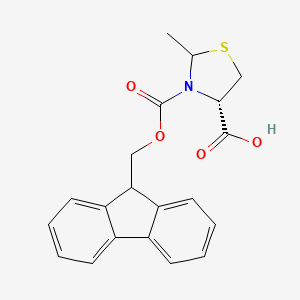 molecular formula C20H19NO4S B1391458 Fmoc-(4S,2RS)-2-methylthiazolidine-4-carboxylicacid CAS No. 1217544-28-9