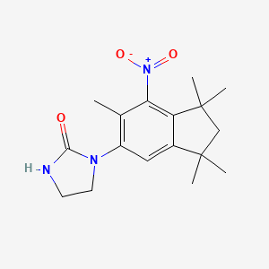 1-(1,1,3,3,6-Pentamethyl-7-nitro-2,3-dihydro-1H-inden-5-yl)imidazolidin-2-one