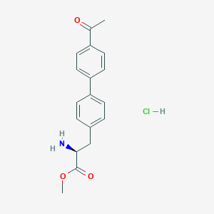 molecular formula C18H20ClNO3 B1391465 (S)-Methyl 3-(4'-acetylbiphenyl-4-yl)-2-aminopropanoate hydrochloride CAS No. 1212133-86-2