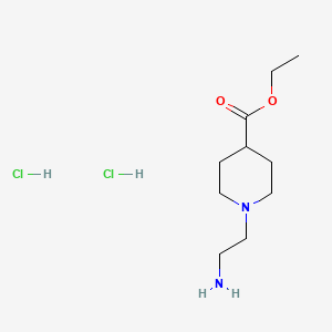 molecular formula C10H22Cl2N2O2 B1391467 Ethyl 1-(2-aminoethyl)piperidine-4-carboxylate dihydrochloride CAS No. 1177093-16-1