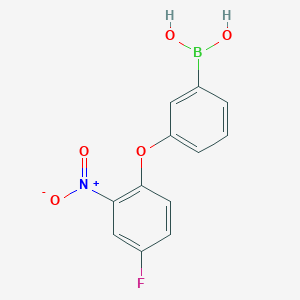B1391474 (3-(4-Fluoro-2-nitrophenoxy)phenyl)boronic acid CAS No. 1072945-96-0