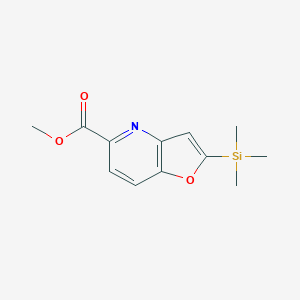 molecular formula C12H15NO3Si B13914837 Methyl 2-(trimethylsilyl)furo[3,2-b]pyridine-5-carboxylate 