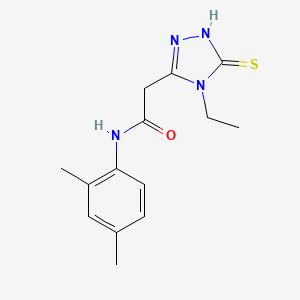 molecular formula C14H18N4OS B13914965 N-(2,4-dimethylphenyl)-2-(4-ethyl-5-sulfanyl-4H-1,2,4-triazol-3-yl)acetamide CAS No. 924969-62-0