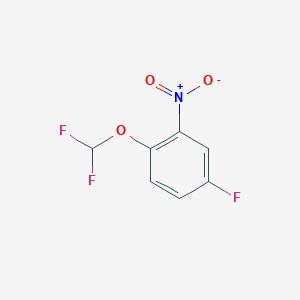 molecular formula C7H4F3NO3 B1391499 1-(Difluoromethoxy)-4-fluoro-2-nitrobenzene CAS No. 1214349-53-7