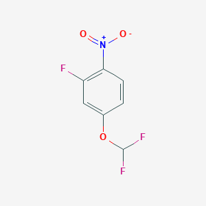 molecular formula C7H4F3NO3 B1391500 4-(二氟甲氧基)-2-氟-1-硝基苯 CAS No. 1214336-83-0