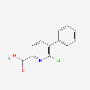 molecular formula C12H8ClNO2 B1391503 6-Chloro-5-phenylpicolinic acid CAS No. 1214352-99-4
