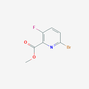 molecular formula C7H5BrFNO2 B1391507 6-溴-3-氟吡啶甲酸甲酯 CAS No. 1214332-47-4